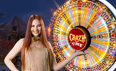 Crazy Time Live Casino Game by Evolution in IE